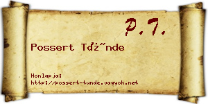 Possert Tünde névjegykártya